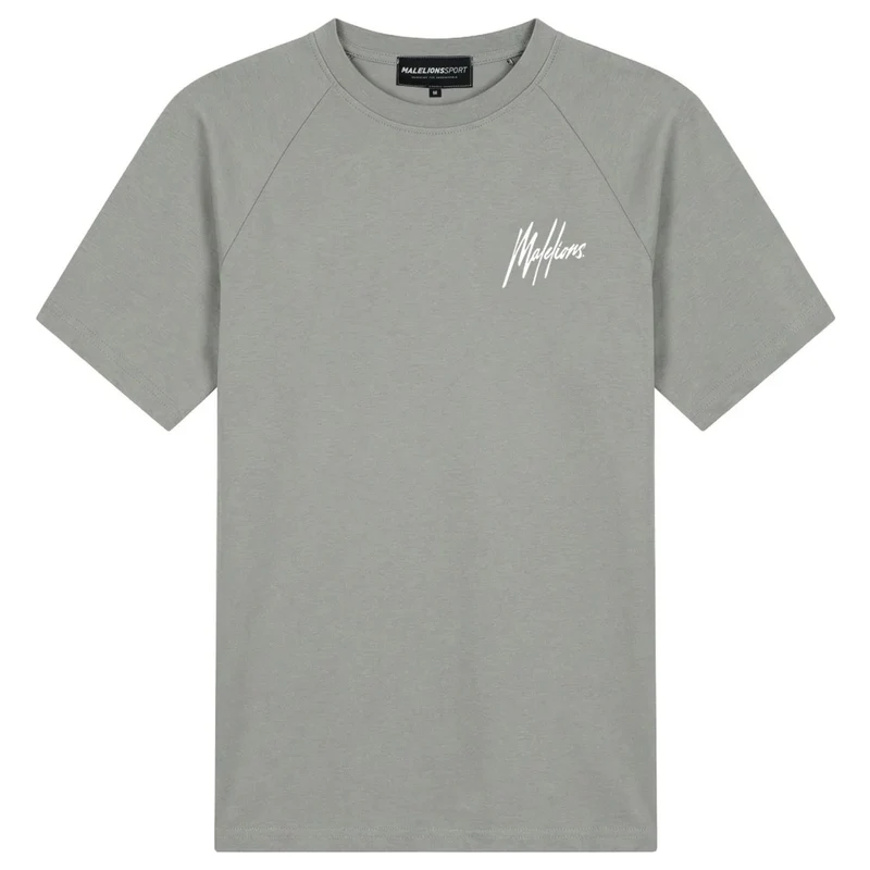 Malelions Sport Logo Raglan T-Shirt Ocean Grey