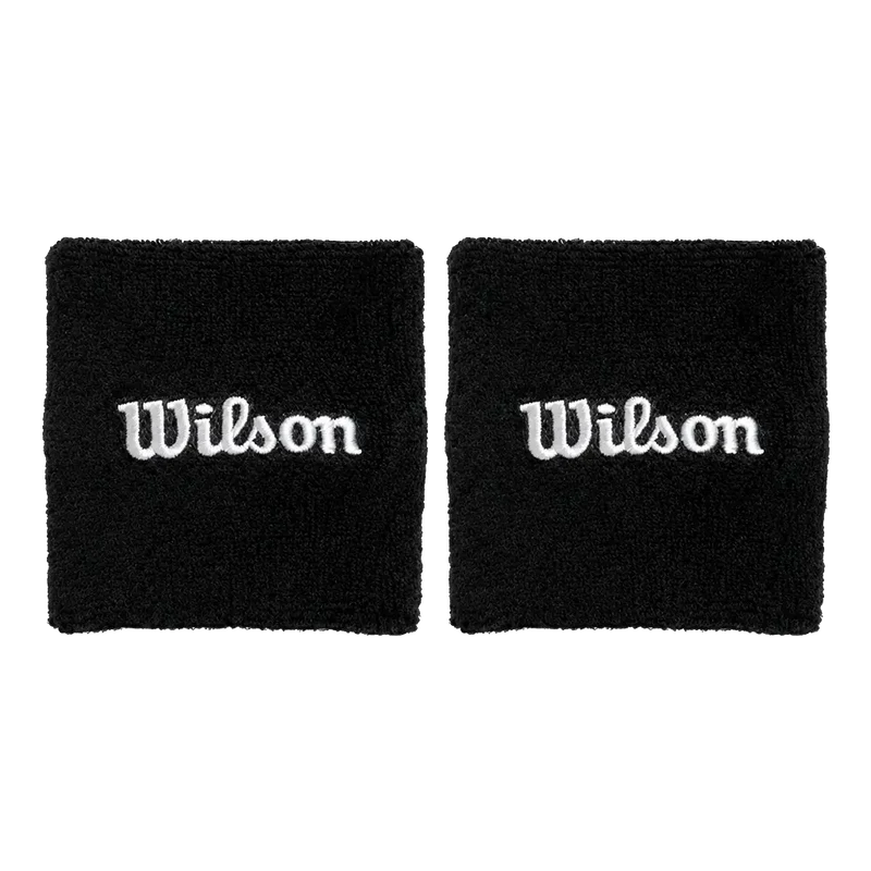 Muñequeras Cortas Wilson Negro 2025 (x2)