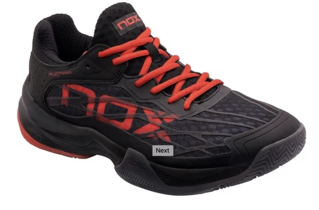 Nox AT10 Luxury Padel Shoes (Black/Red)