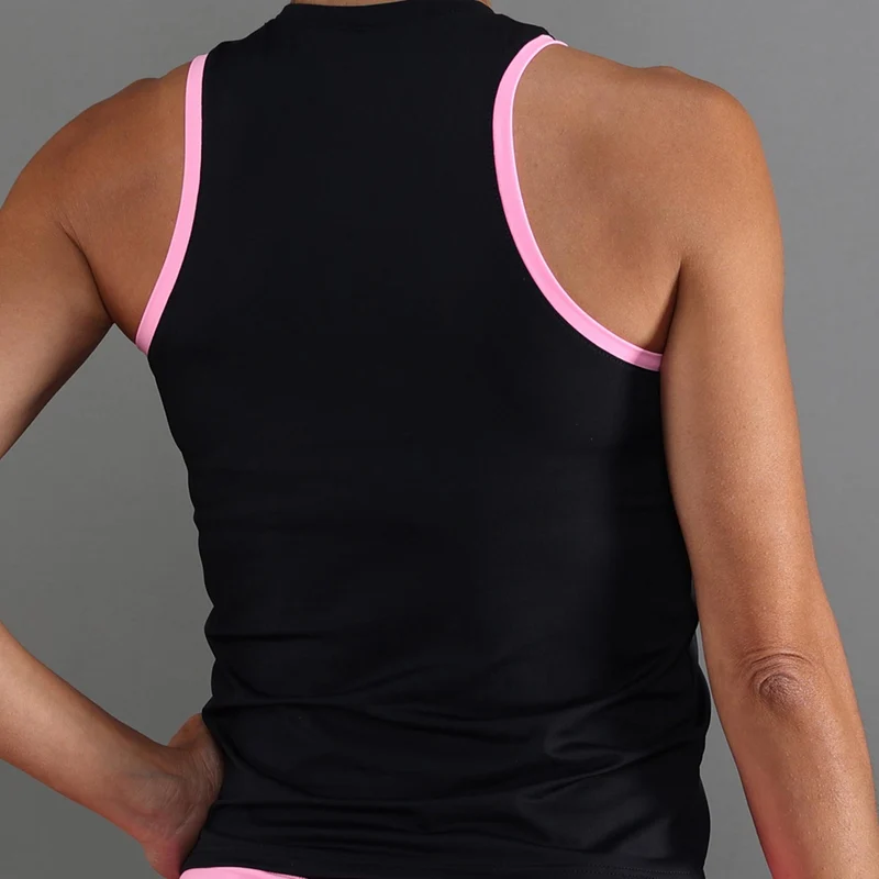 ESSENTIAL Tank-Top Damen - schwarz, pink