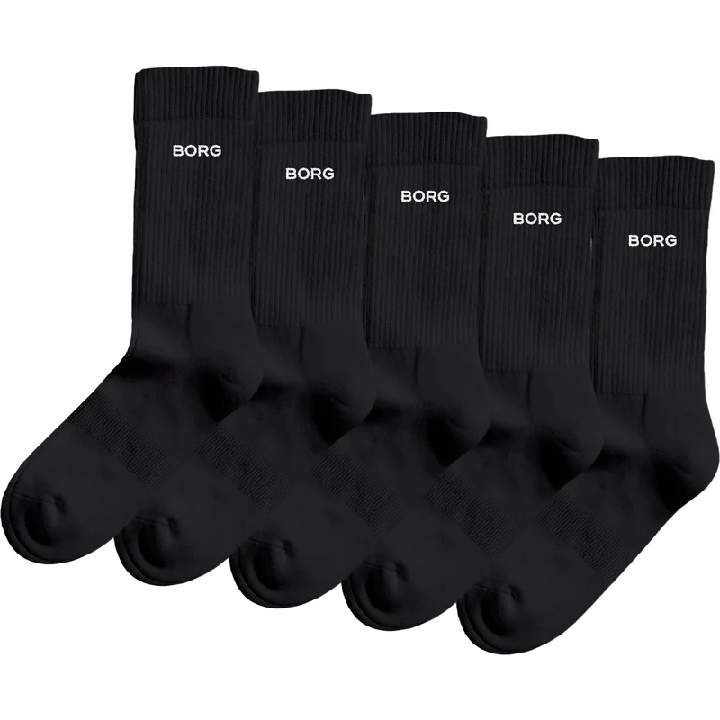 Björn Borg Essential Crew Sock Multi Black 5p