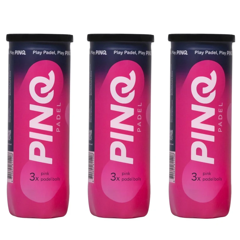 Pinq Pink Padel Balls (3x3 st.)