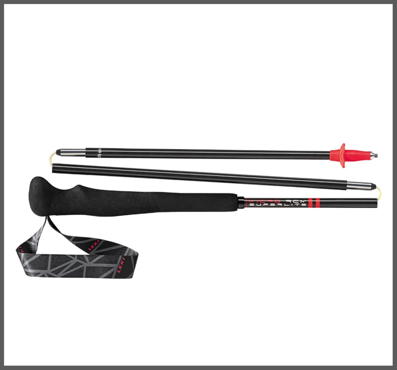 Leki MICRO RCM SUPERLIGHT Wanderstöcke carbon-rot-gelb