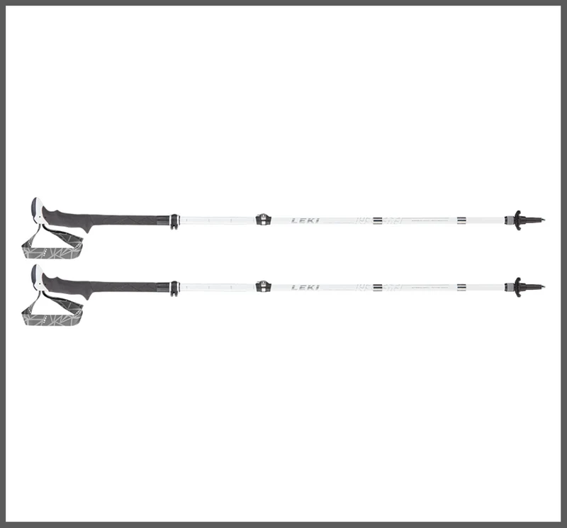 Leki MIC VARIO CARBON LADY ANTISHOCK Wanderstöcke weiß-anthrazit-silber