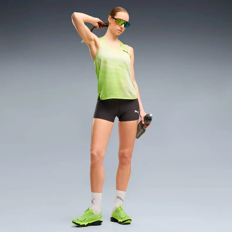 Lightspeed Graphic Laufshirt Damen - limette
