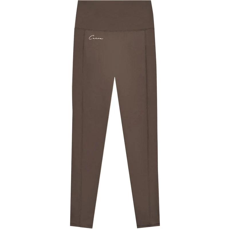Cuera Active Logo Tights Long Dark Brown