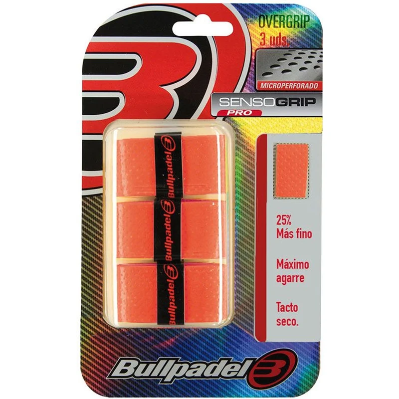 Bullpadel Overgrips Senso Orange 3 stuks