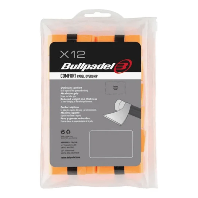 Bullpadel Overgrips Comfort Orange (Pack X12)