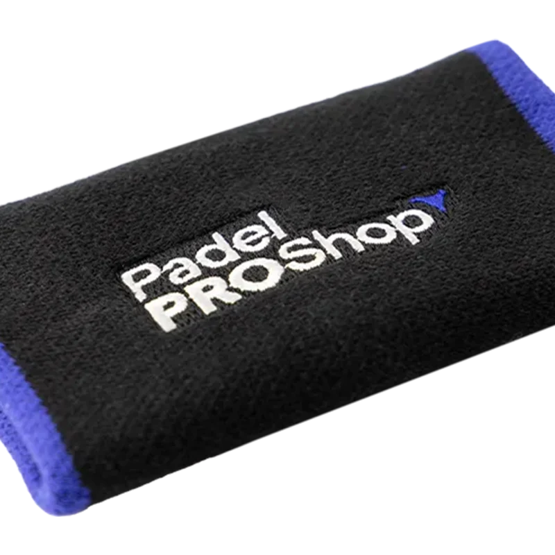 Muñequera Larga PadelPROShop Negro/Azul Promo