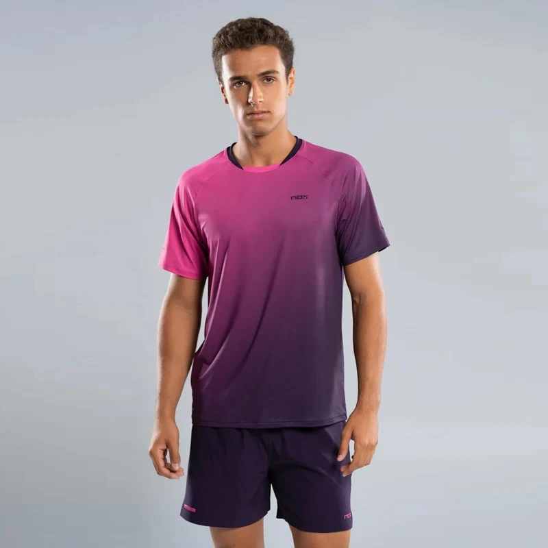 Pro T-Shirt Herren-pink, schwarz