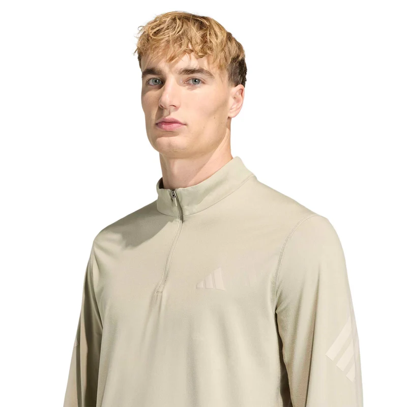 adi365 Zip Laufshirt Herren-khaki