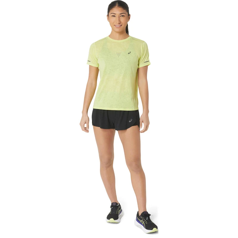 Metarun Split Laufshorts Damen-Schwarz