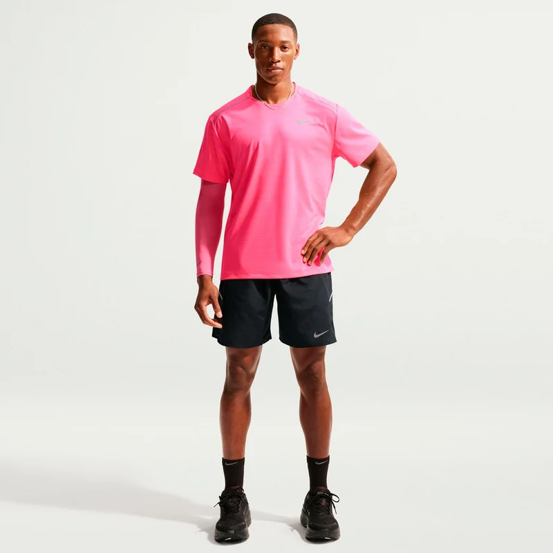 Miler 5in Laufshorts Herren - schwarz, silber