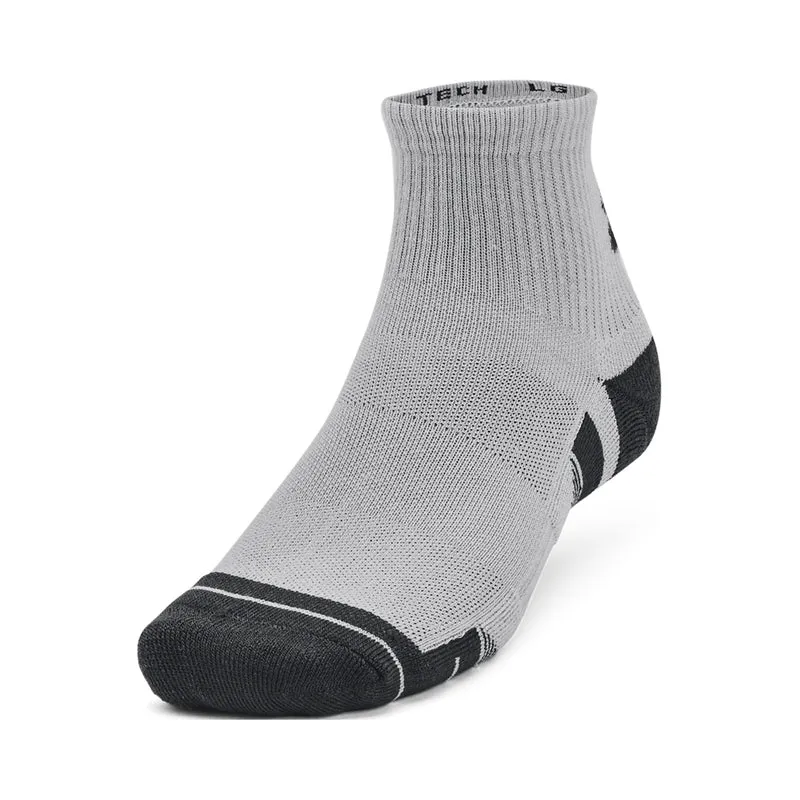 Performance Tech Quarter Tennissocken 3er Pack-Grau,Mehrfarbig