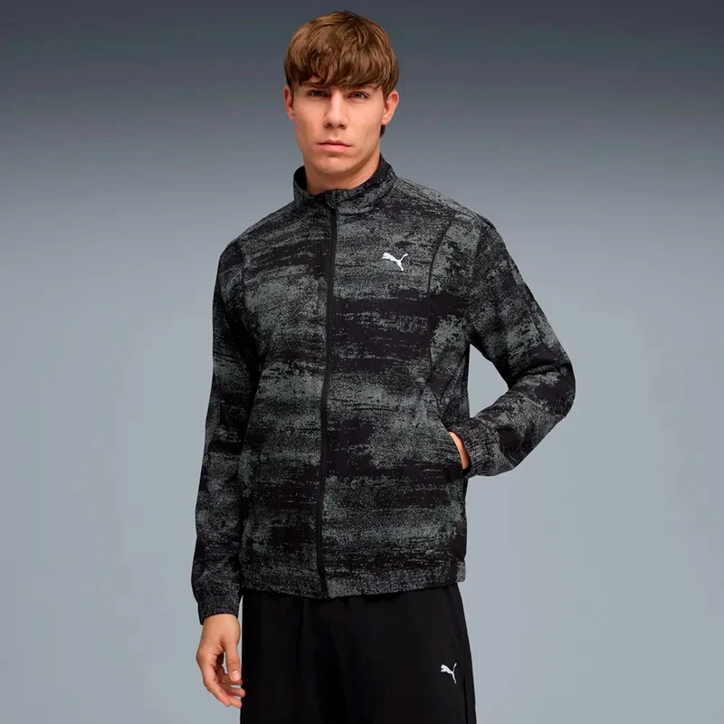 Velocity AOP Woven Laufjacke Herren - schwarz