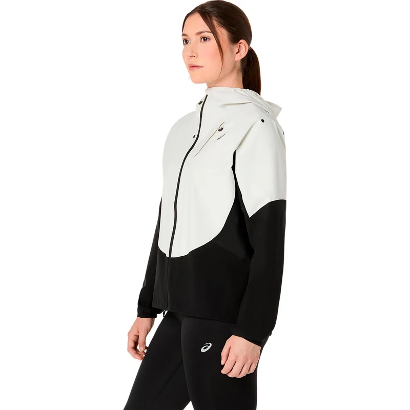 Metarun Waterproof Laufjacke Damen - schwarz, beige