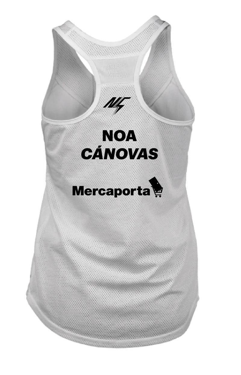 Camiseta Tirantes Oxdog Tiebreak Mujer Blanco Noa Cánovas