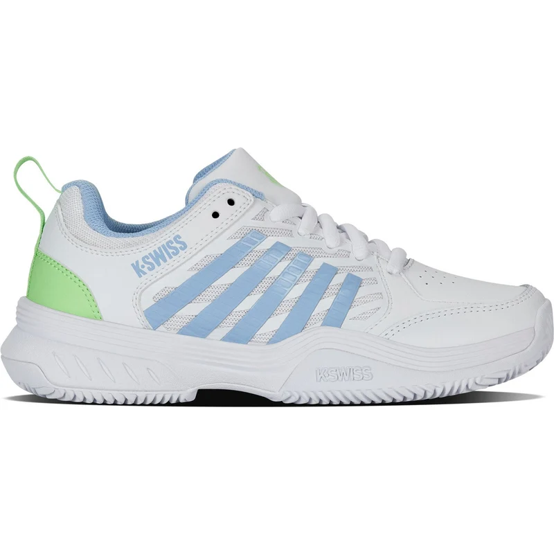 K-Swiss Court Express 2 Clay White/Blue/Green Dames