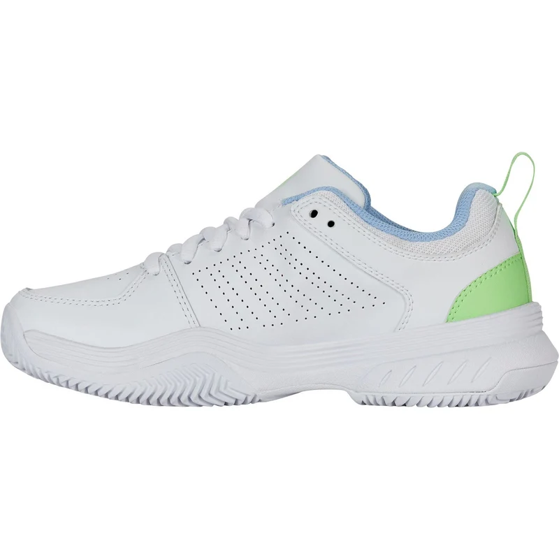 K-Swiss Court Express 2 Clay White/Blue/Green Dames