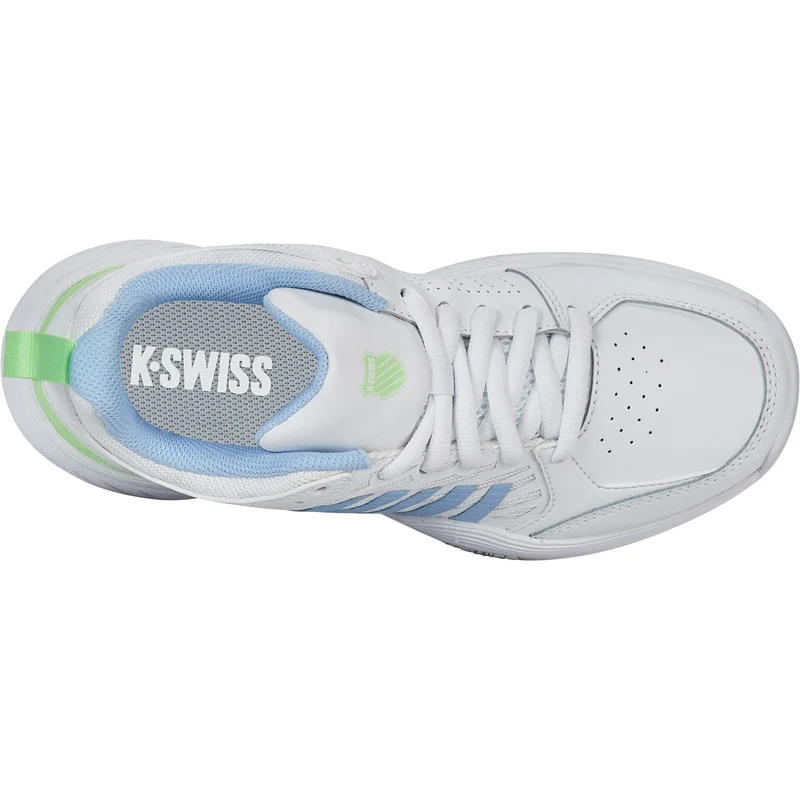 K-Swiss Court Express 2 Clay White/Blue/Green Dames