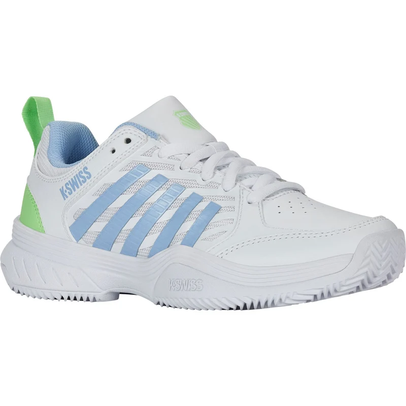 K-Swiss Court Express 2 Clay White/Blue/Green Dames