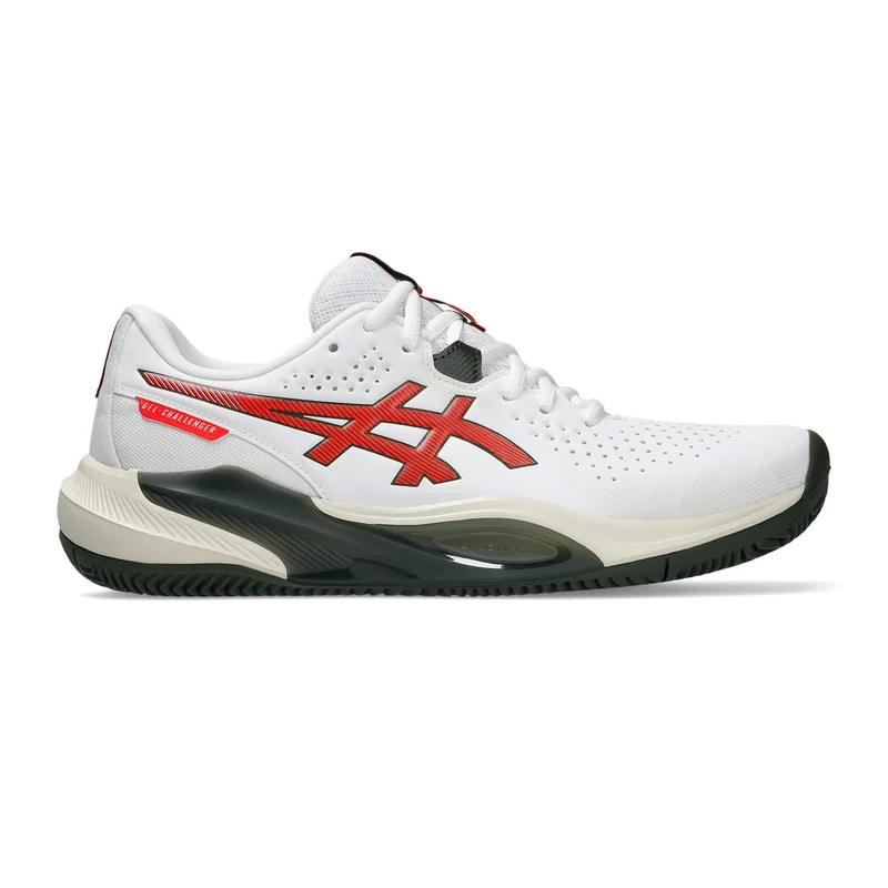 Gel-Challenger 15 Sandplatzschuh Herren - weiß, rot