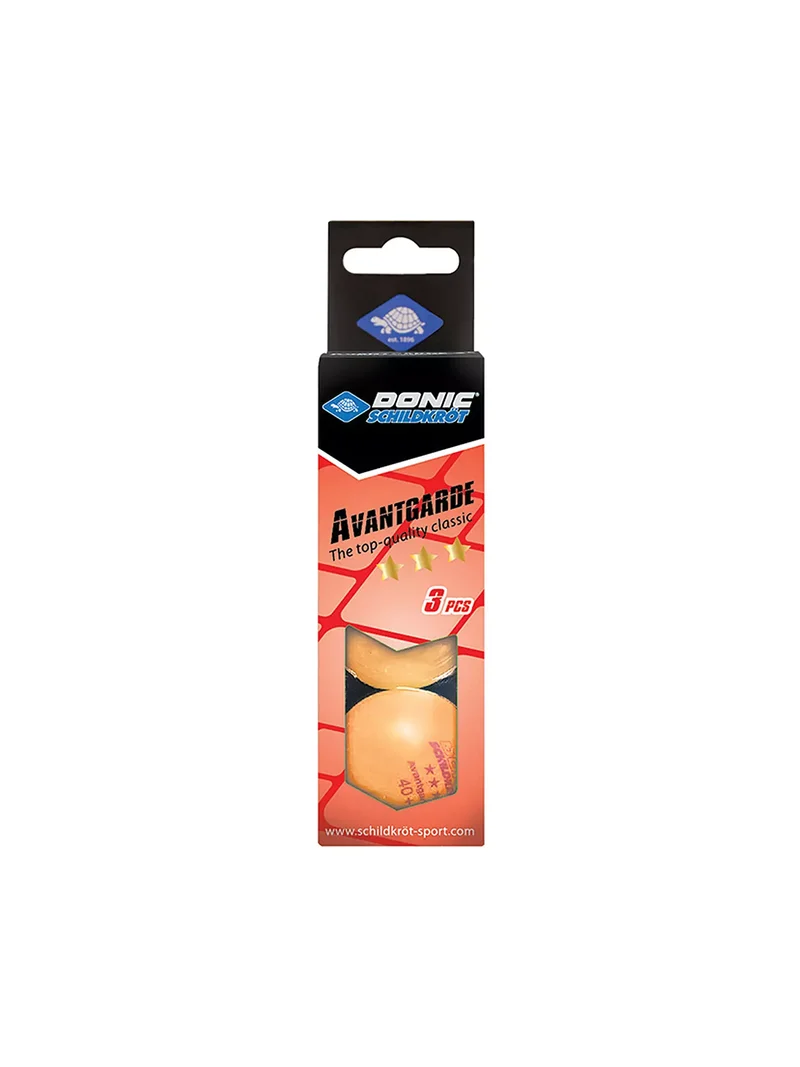 DONIC SCHILDKRÖT Tischtennisball Avantgarde 3-Stern Orange