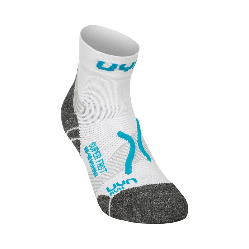 Super Fast Laufsocken 2er Pack Damen-Weiß,Türkis