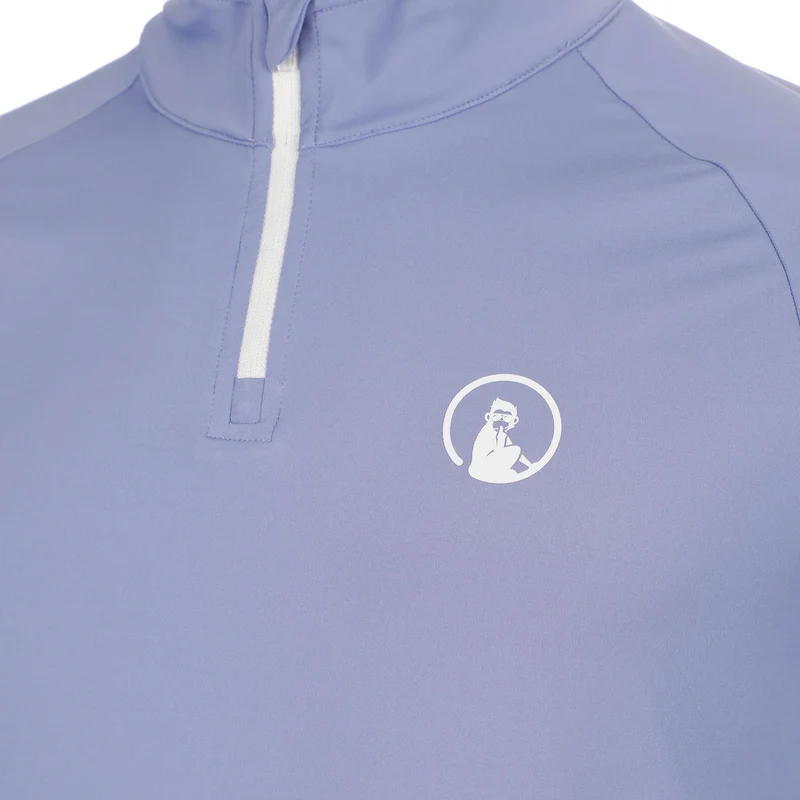 Glow Big Serve 1/4 Zip Longsleeve Herren - blau, creme