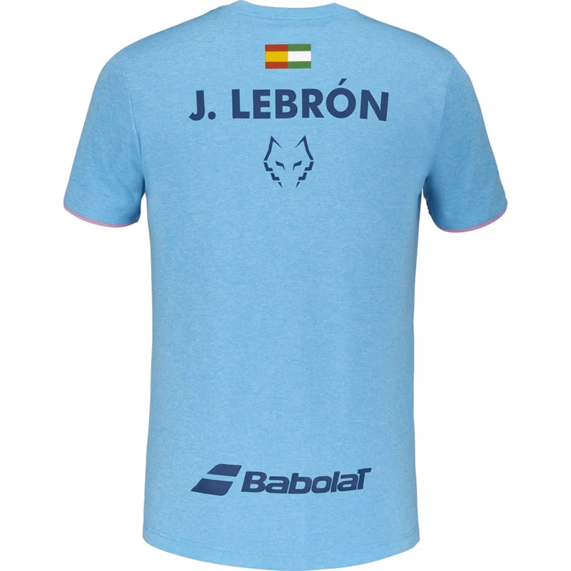 Babolat Crew Neck T-Shirt Lebron Cyan Blue