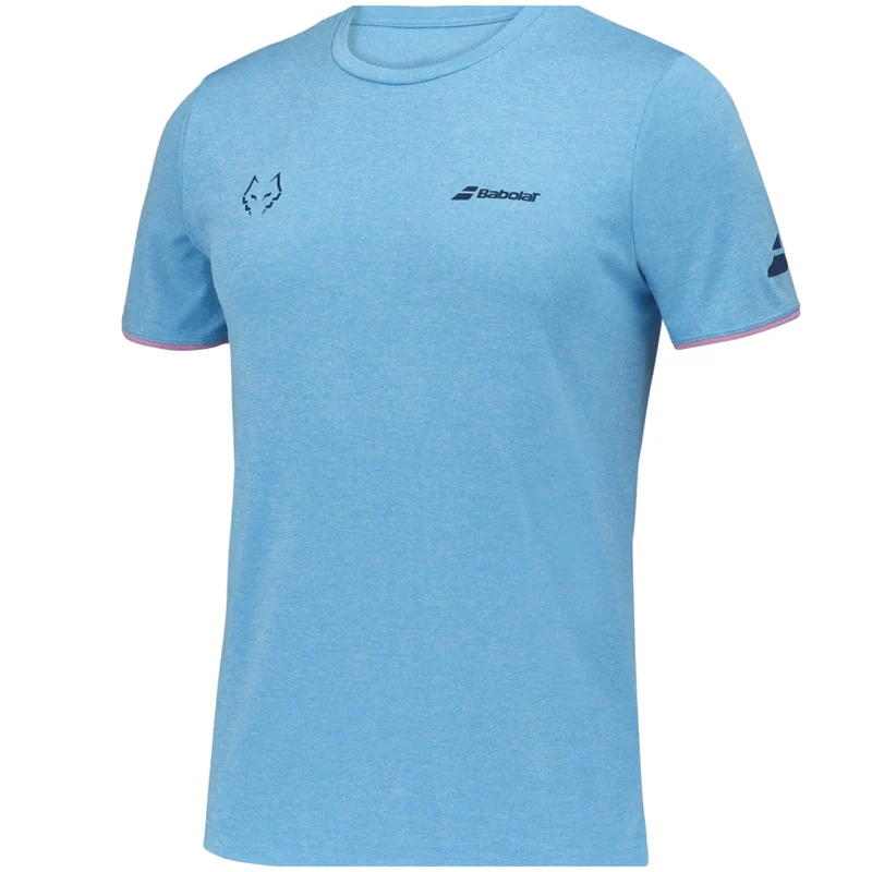 Babolat Crew Neck T-Shirt Lebron Cyan Blue