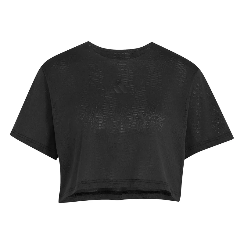 Pro Crop T-Shirt Damen - schwarz