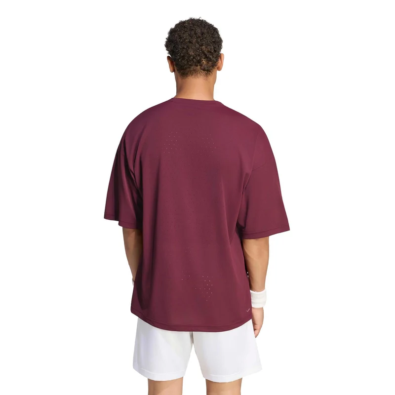 Oversized T-Shirt Herren - weinrot