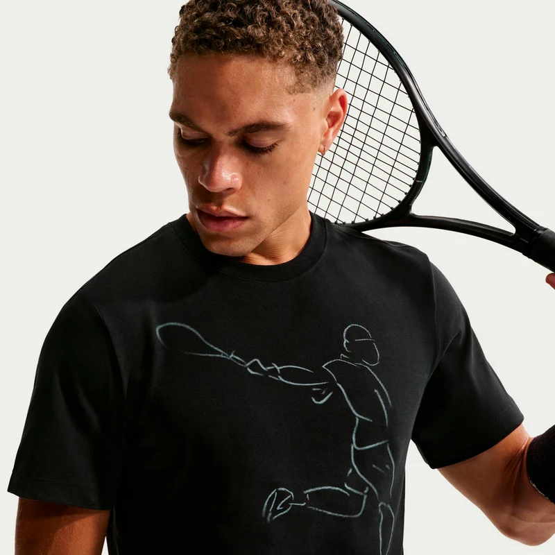 Court Dri-Fit T-Shirt Herren - schwarz