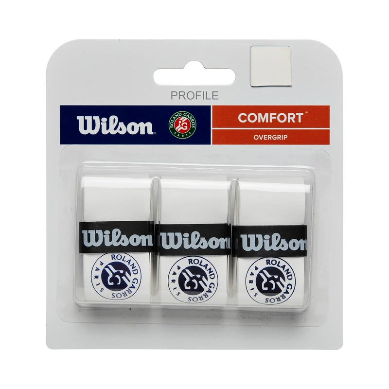 Pro Overgrip Roland Garros 3er Pack-Weiß,Blau