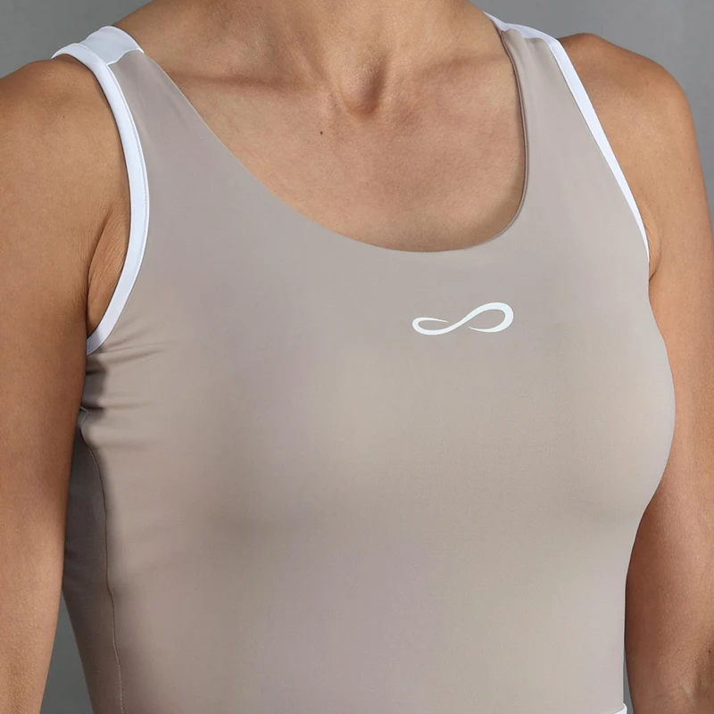 Orbit Kleid Damen-beige, weiß