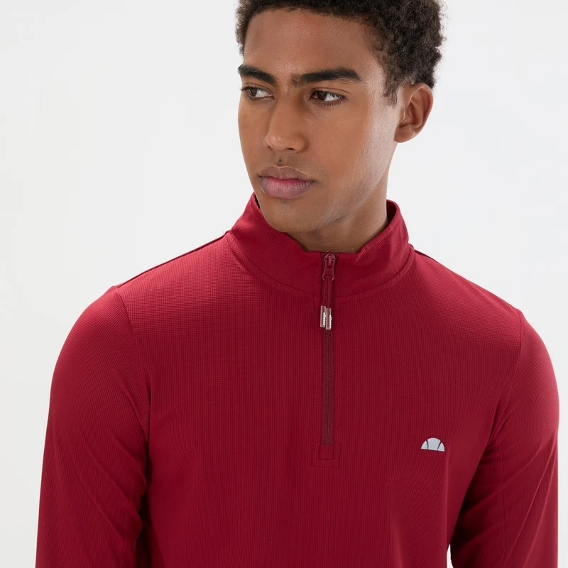 Edmond 1/4 Zip Longsleeve Herren - weinrot