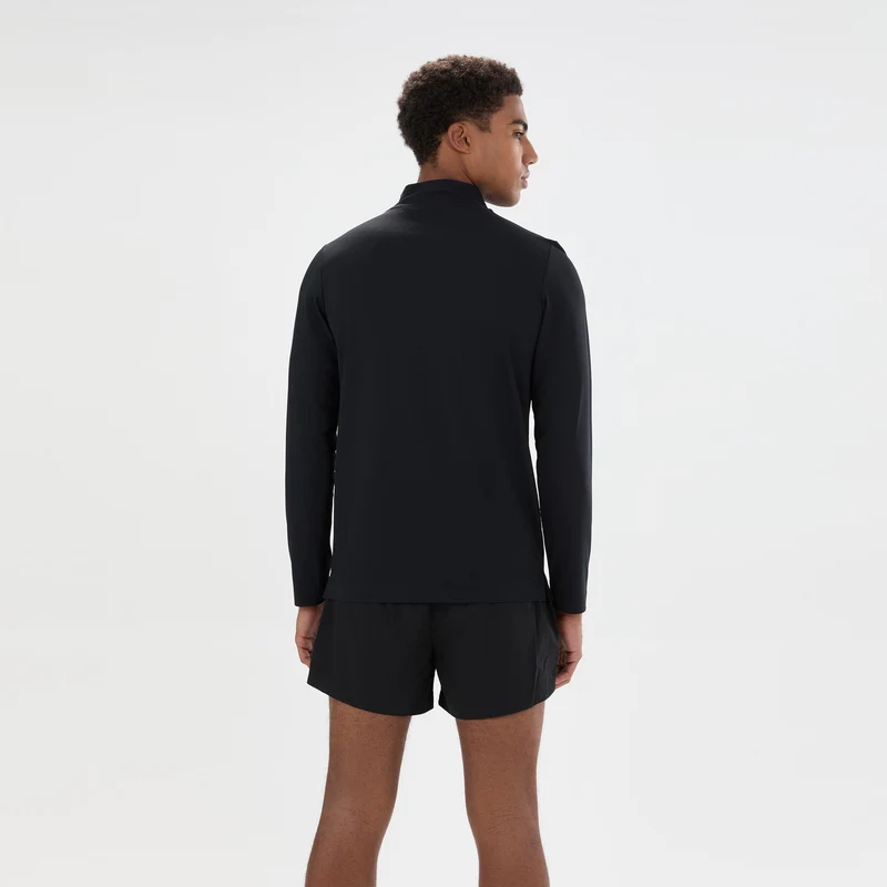 Edmond 1/4 Zip Longsleeve Herren - schwarz