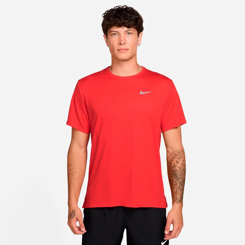 Miler Laufshirt Herren - hellrot, silber