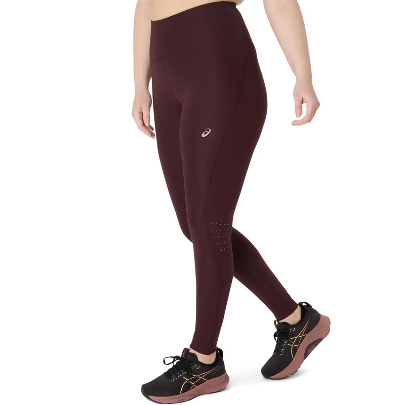 Road High Waist Lauftight Damen - dunkelrot