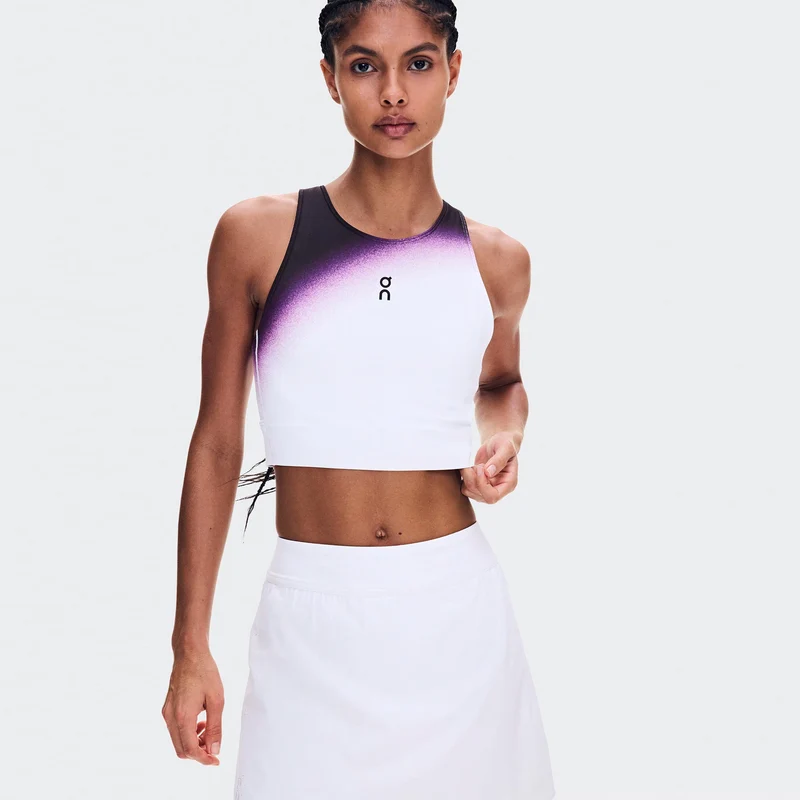 Court Crop Swing Tank-Top Damen - weiß, berry