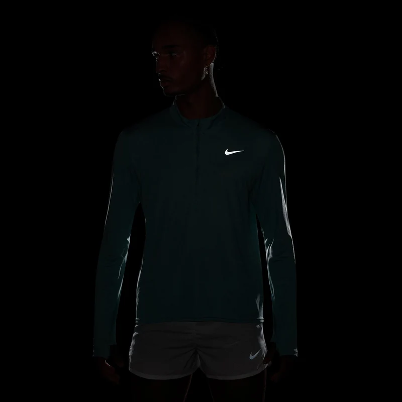 Pacer Half-Zip Laufshirt Herren - türkis, silber