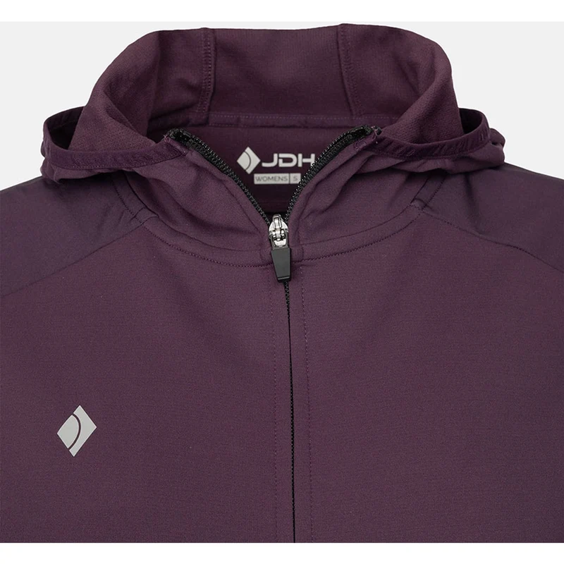 JDH W Hooded Midlayer Plum