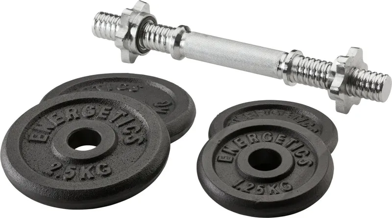 ENERGETICS Kurzhantel-Set Guss 10 kg mit Chrom-Design