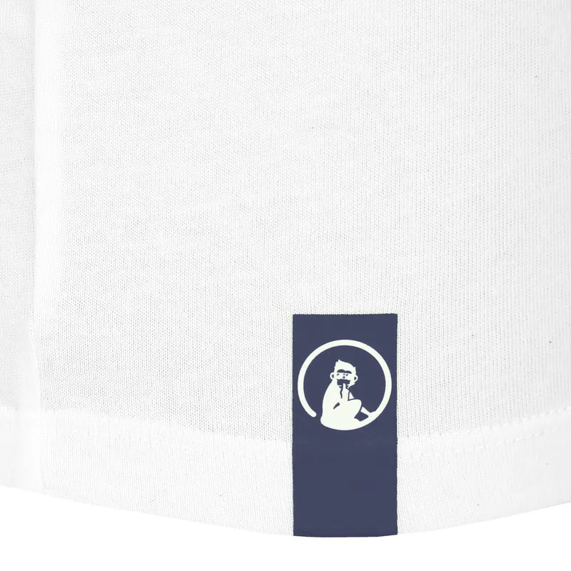 Trainings T-Shirt Herren-Weiß,Dunkelblau