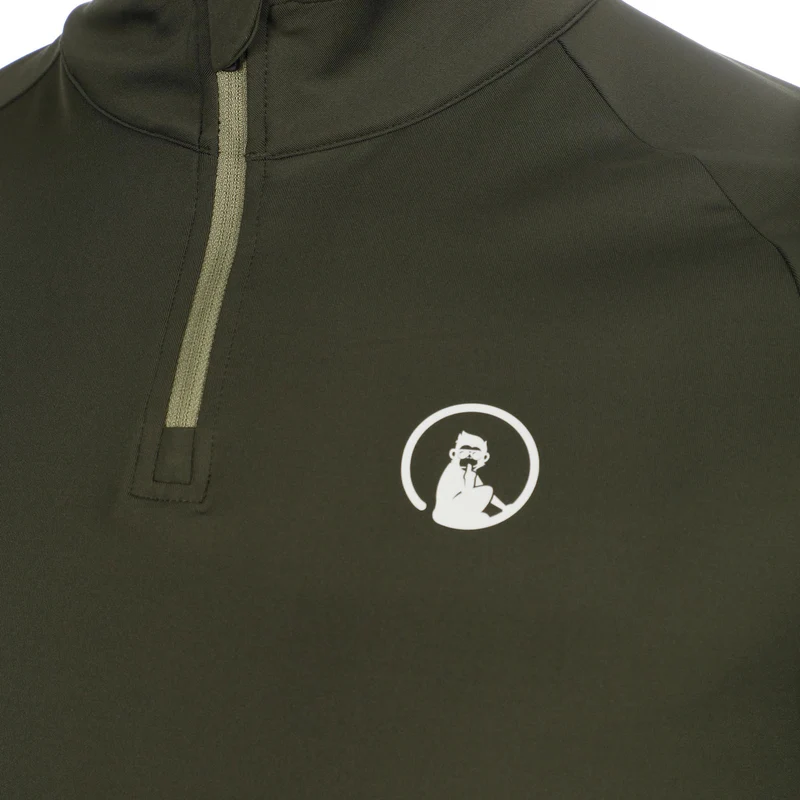 Memories Big Serve 1/4 Zip Longsleeve Herren - dunkelgrün