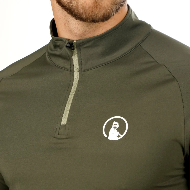 Memories Big Serve 1/4 Zip Longsleeve Herren - dunkelgrün