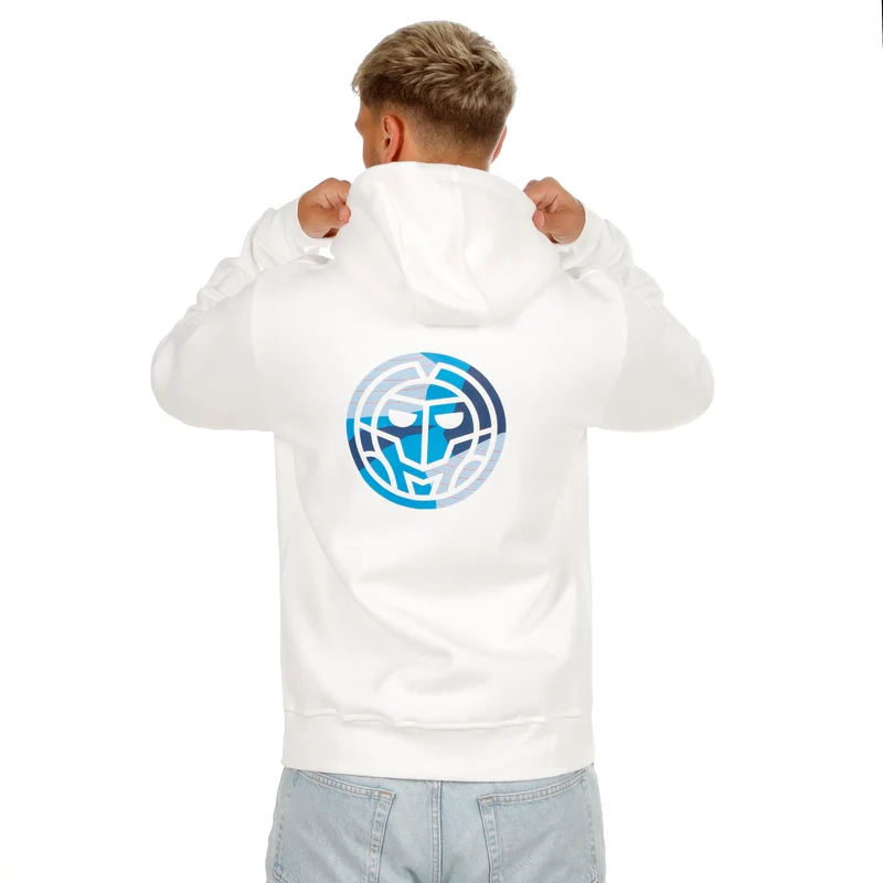 Hey Laguna Backprint Zip Hoody Herren-weiß