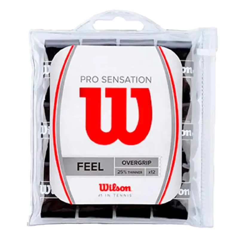 Overgrips Wilson Pro Sensation Lisos Negro (Pack x12)