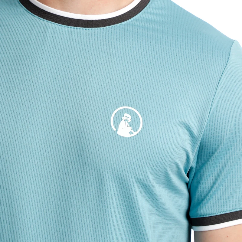 Create Break Ringer T-Shirt Herren-Hellblau,Weiß